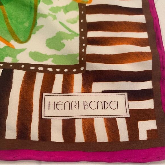 Henri Bendel Izak Cafe Girls Silk Scarf - Picture 6 of 8